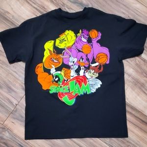 Space Jam Black Unisex Graphic Tee Size Small